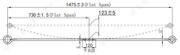 MERCEDES-BENZ Leaf Spring OE 752302801 technical drawing