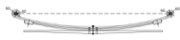 MERCEDES-BENZ Leaf Spring OE 9063200206/
33781000 technical drawing
