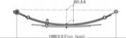 ISUZU Leaf Spring OE R.IS 8-97947-008-2 technical drawing