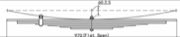ISUZU Leaf Spring OE H.IS 8-97924-798-0 technical drawing