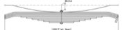 GENERIC TRAILER Leaf Spring OE 1200*13*100 technical drawing