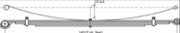 MERCEDES-BENZ Leaf Spring OE 752133 technical drawing