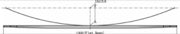 MERCEDES-BENZ Leaf Spring OE 01.32.70400 technical drawing