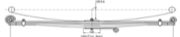 TOYOTA Leaf Spring OE CW53-026Z61-FA technical drawing