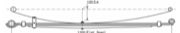 NISSAN Leaf Spring OE NRA70/8/3 technical drawing