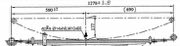 TOYOTA Leaf Spring OE 48210 -0K010 technical drawing