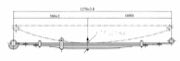 TOYOTA Leaf Spring OE 48210 -0K020 technical drawing