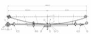 TOYOTA Leaf Spring OE 48210-0KD60 technical drawing
