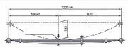 TOYOTA Leaf Spring OE 48210-356501 technical drawing
