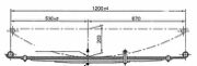 TOYOTA Leaf Spring OE 48210-35410 technical drawing