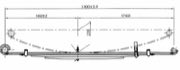 TOYOTA Leaf Spring OE 48210-35681 technical drawing