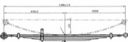 ISUZU Leaf Spring OE 8-97947-009-2 technical drawing