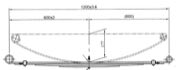 NISSAN Leaf Spring OE 55020-15G00 technical drawing