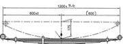 NISSAN Leaf Spring OE 55020-25G00 technical drawing