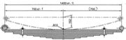 MITSUBISHI FUSO Leaf Spring OE MC 612690B technical drawing