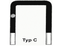 DAF U-Bolt OE 733268 technical drawing