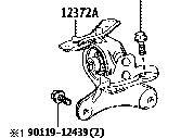 TOYOTA Engine Mount OE 12372-F2090
12372-24040 technical drawing