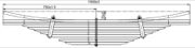SCANIA Leaf Spring OE SCANIA 6 WHEELS technical drawing