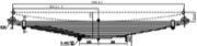 MERCEDES-BENZ Leaf Spring OE 31274000 technical drawing
