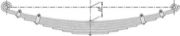 MERCEDES-BENZ Leaf Spring OE 3443200008/
3443200102 FA technical drawing