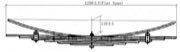 MERCEDES-BENZ Leaf Spring OE 3443200008/
3443200102 HA technical drawing