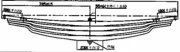 MERCEDES-BENZ Leaf Spring OE 948320907 technical drawing