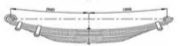 MERCEDES-BENZ Leaf Spring OE 3753200302/
3753200402 technical drawing