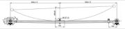 MERCEDES-BENZ Leaf Spring OE 6743204202/ 
6743204102 technical drawing