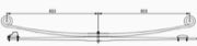 MERCEDES-BENZ Leaf Spring OE 9703200506/9703200606 technical drawing