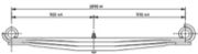 VOLVO Leaf Spring OE 257934/257910/
257896 technical drawing
